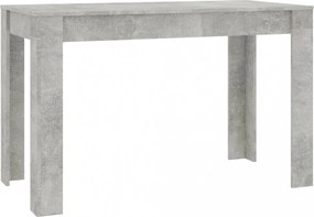 betonszürke szerelt fa étkezőasztal 120 x 60 x 76 cm