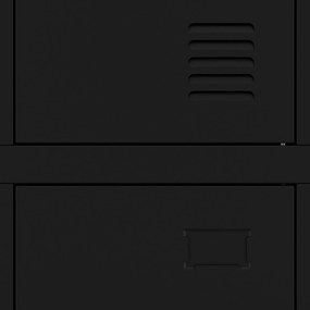 6 ajtós IGOR öltözőszekrény, 900 x 1850 x 450 mm, fekete