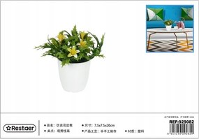 Dekoratív Mesterséges Növény Cserépben Fehér