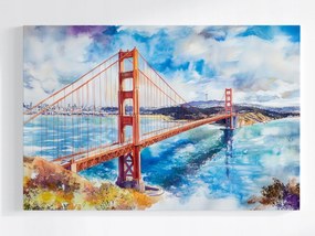 Poszter Golden Gate Bridge San Francisco Akvarell 120x80