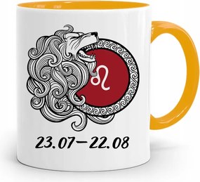 Csillagjegyek Csillagjegy Bögre Sárga Oroszlán nyomott mintával