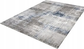 Rövid Sörtéjű Szőnyeg 220x160CM Kék Szürke Vintage Modern Loft