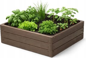 Zöldséges Magasított Ágyás Kerti Láda Ágyás Barna Tégla 75x75cm