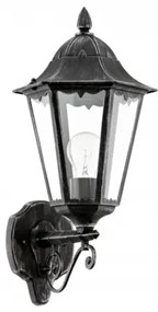 LED lámpatest , oldalfali , E27-es foglalatú , fekete , kültéri , IP44 , EGLO , NAVEDO , 93457