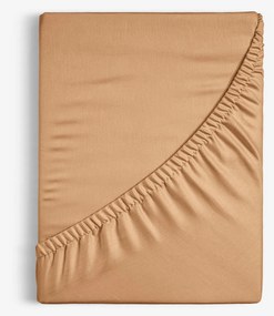 Goldea pamut gumis lepedő - őszi barna 180 x 200 cm