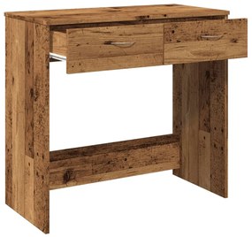 antik fa színű szerelt fa íróasztal 80 x 40 x 75 cm