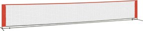 vidaXL fekete és piros poliészter teniszháló 600x100x87 cm