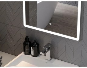 Mexen Navia, LED fürdoszobai tükör háttérvilágítással 60 x 80 cm, 6000K, páramentes, 9803-060-080-611-00