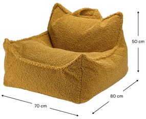 Barna buklé gyerek babzsákfotel Chair – Wigiwama
