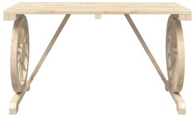 tömör fenyőfa kerti asztal 115 x 55 x 65 cm