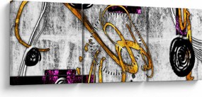 Az absztrakció képe (órával) (90x30 cm)