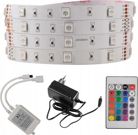 Led szalag Színes 14W Rgb 150LED Smd 5m Vezérlő Tápegység Távirányító