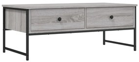 szürke sonoma színű szerelt fa dohányzóasztal 101x49x39,5 cm