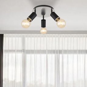 Globo 54032-3B - JOSEBA 3xE27/60W/230V fekete fa spotlámpa