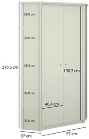 Sarok ruhásszekrény Kodro (kasmír + evoke tölgy) . 1116929