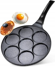 Gránit Palacsintasütő És Palacsintasütő Serpenyő 7 Lyukkal 26 CM