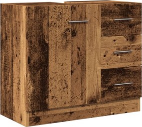 vidaXL antik fa színű szerelt fa mosdószekrény 63 x 30 x 54 cm