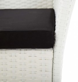 9 részes fehér kültéri polyrattan étkezőgarnitúra