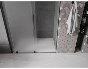 Mexen Velar, tolózuhanyajtó nyitáshoz 160 cm, 8 mm-es matt üveg, fekete matt, 871-160-000-31-70