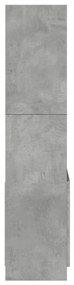 betonszürke szerelt fa magasszekrény 63 x 33 x 140 cm