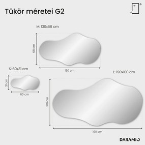 Atipikus tükör LED világítással G2