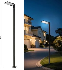 BRILAGI-LED kültéri lámpa oszloppal és 3 m kábellel URBANLIGHT LED/200W/230V fekete IP65