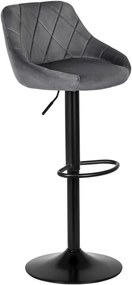 Szürke Bársony Bárszék GINO