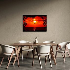 Kép - naplemente repülőgéppel (70x50 cm)