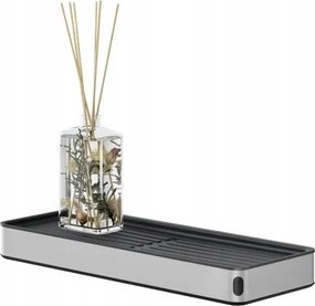 Tiger Cooper polc 28 cm szálcsiszolt rozsdamentes acél/fekete 800233