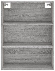 szürke sonoma szerelt fa magasszekrény 69,5x32,5x180 cm