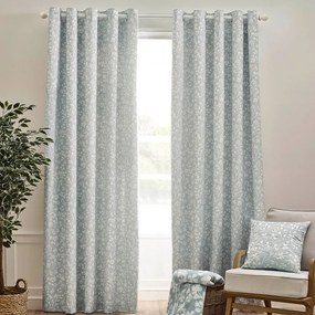 Kék függöny szett 2 db-os 168x229 cm Brooke Floral – Catherine Lansfield