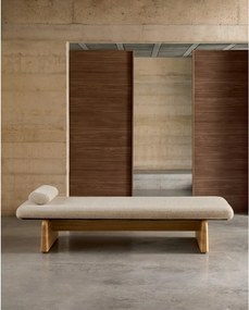 Bézs-natúr színű zsenília heverő (variálható sarok) Topaz – Kave Home