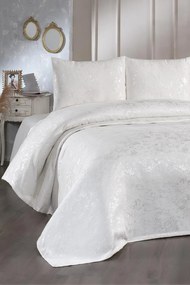 Slayka jacquard kétszemélyes ágytakaró szett, krém