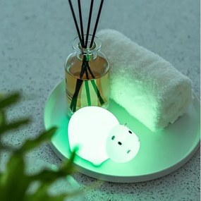 MegaLight - LED RGB Újratölthető gyermek érintős fürdőkád lámpa SWIMMY HIPPO LED/5V