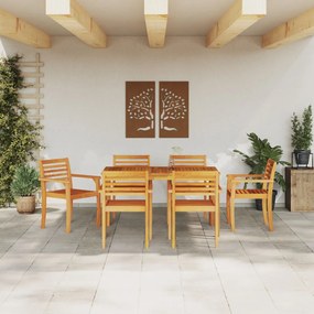 7 darabos kert étkező garnitúra tömör akácfából