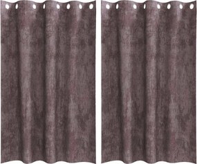 vidaXL Bársonyfüggönyök függönyökkel 2 pcs Barna 175 x 140 cm Bársony