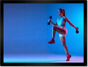 Poszterek keretben 40x30 Gyakorlatok súlyzókkal