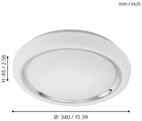 Eglo 96023 - LED Mennyezeti lámpa CAPASSO LED/18W/230V