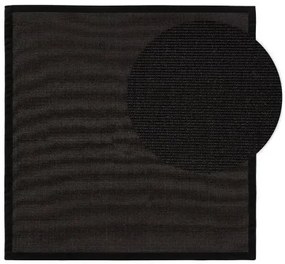 Szizál szőnyeg Sana Black 150x150 cm