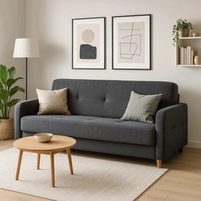 Zestaw 2x Sofa Rozkładana CUBA Szara