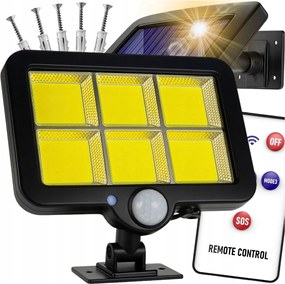 Napelemes lámpa mozgásérzékelővel 120 Led Külön panel kábellel Távirányító 800