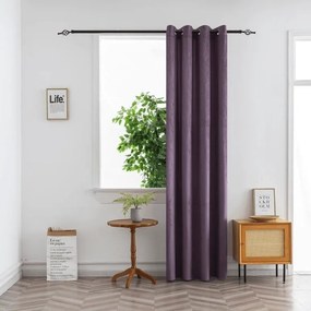 Sötétítő függöny DUNES VELVET 140x250 cm, lila Felfüggesztés: Fém gyűrűk