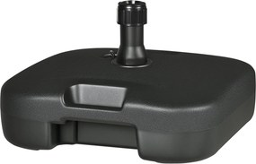 Outsunny Homokkal és Vízzel Tölthető Napernyőtartó Alap Lekerekített Sarkokkal HDPE Műanyag Fekete 46 x 45 x 26 cm, Max. 30 kg | Aosom