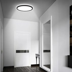 Briloner - LED fürdőszobai mennyezeti lámpa mozgásérzékelővel MOVE LED/18W/230V IP44 Ø 29 cm fekete