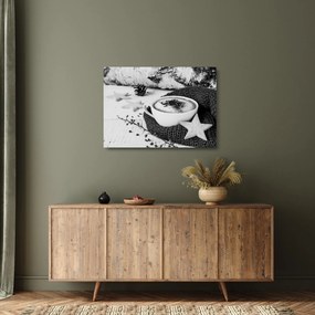Üveg kép - Téli cappuccino (70x50 cm)