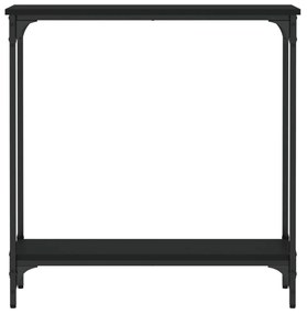 fekete szerelt fa tálalóasztal 75x22,5x75 cm