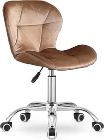 AKCIÓ Világosbarna irodai szék AVOLA VELVET II. osztály