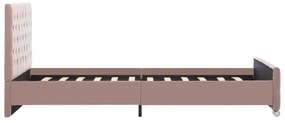 rózsaszín bársony ágykeret 120 x 200 cm