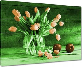 Vászonkép 70x50 Zöld, wenge