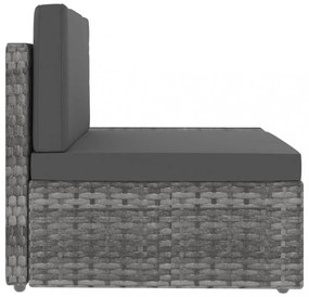 3 részes szürke polyrattan kerti ülőgarnitúra